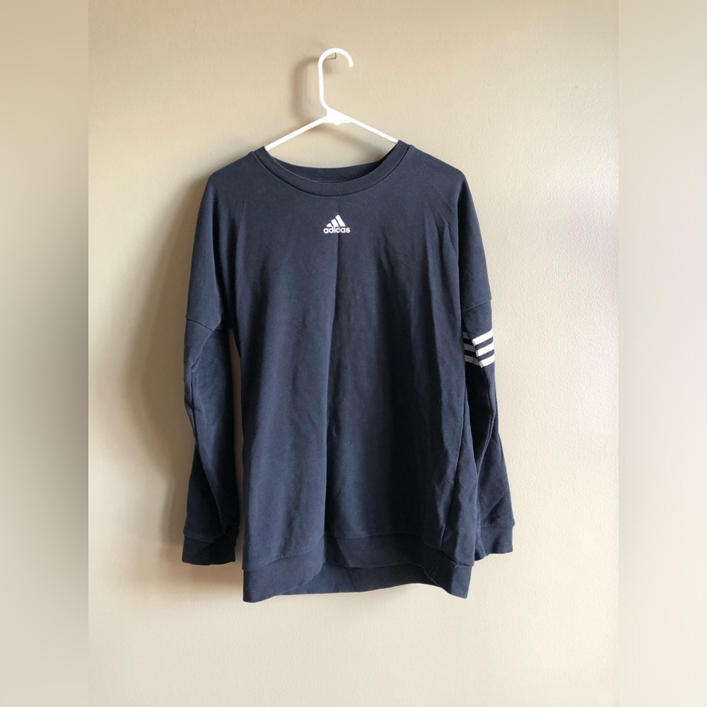 Adidas Women Crewneck Black Pullover sweater Size XS